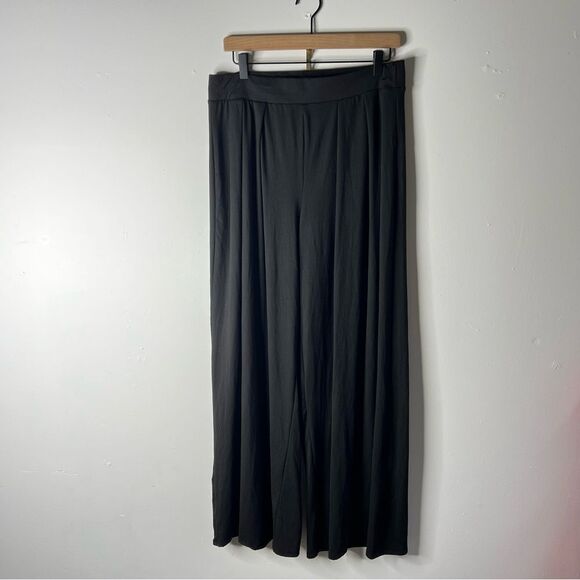 21 Saints Black Pleated Flowy Soft Elegant Trousers size XL - Picture 5 of 8